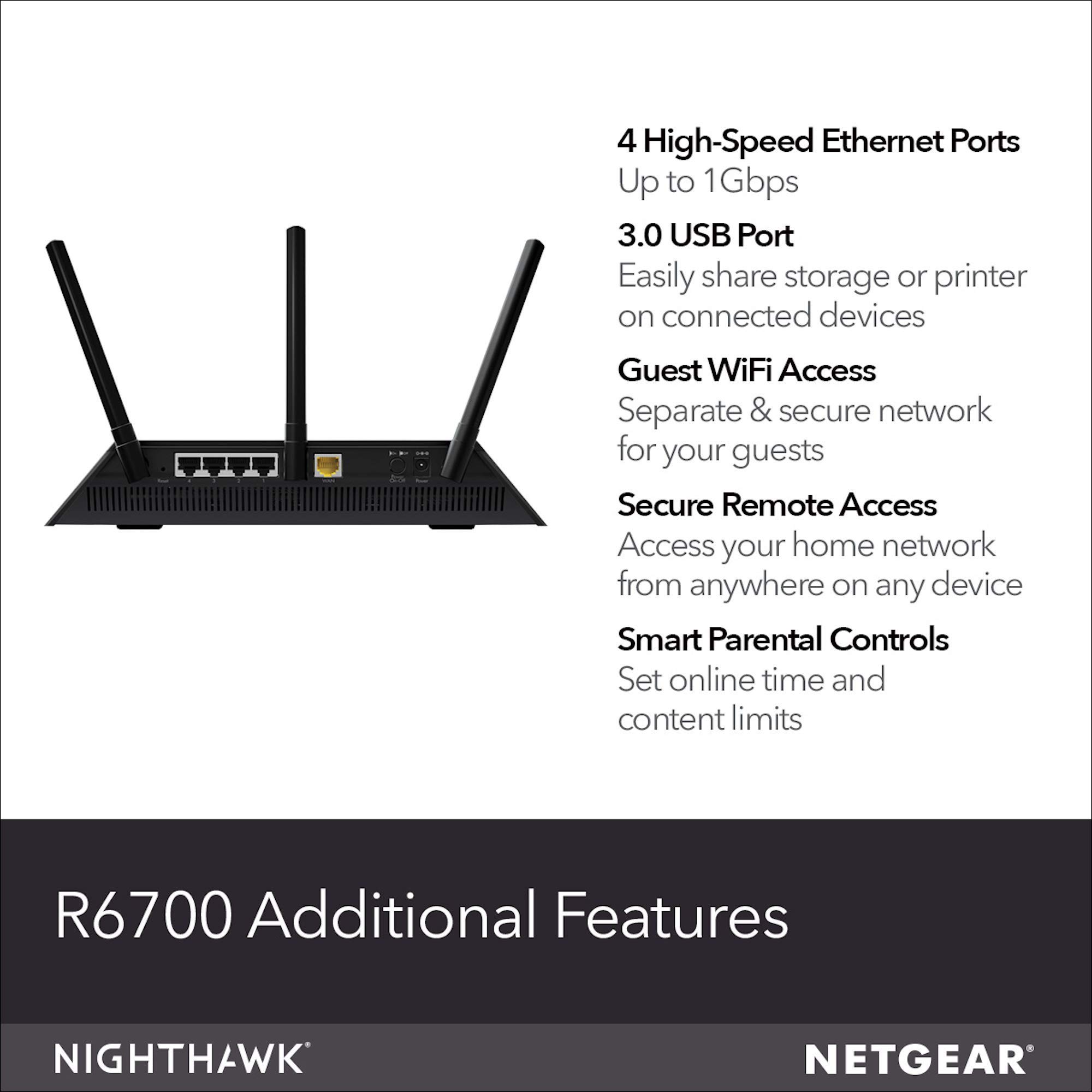 Amazon.com: NETGEAR R6700 Nighthawk AC1750 Dual Band Smart WiFi